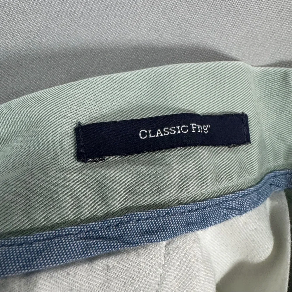VTG Polo by Ralph Lauren Classic Fit 9in Shorts Mens 36 Sage Green Flat Front